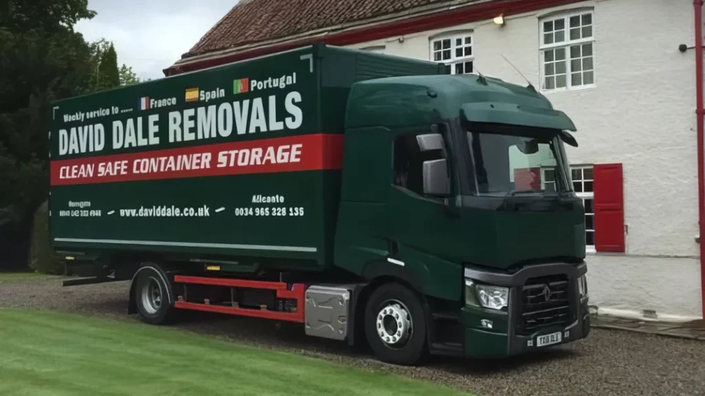 David Dale Removals loading a small removal to Spain