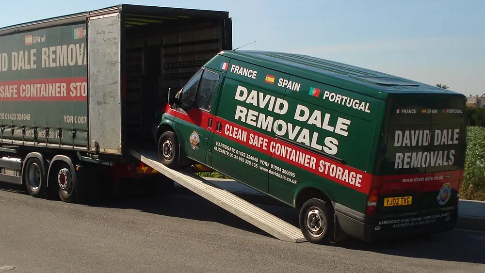 David Dale Removals loading a part load removal to Europe